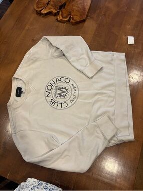 Club Monaco white Logo Crewneck Sweatshirt